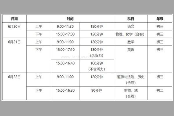 武汉中考时间2024年时间表